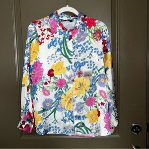 Zara Floral Button-Up Shirt